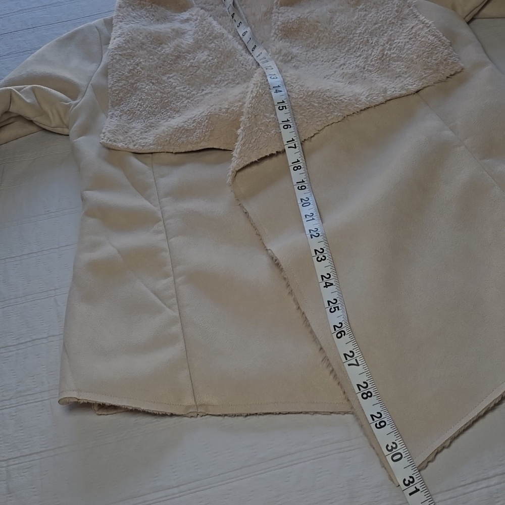 Oddy Faux Shearling & Faux Fur Cream Jacket Women's Size S - Picture 7 of 10